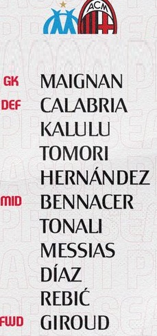 ĐỘI HÌNH RA SÂN trận Marseille vs AC Milan, 23h00 ngày 31/7: Giao hữu