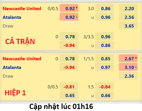 CHỐT KÈO trực tiếp trận Newcastle vs Atalanta, 01h45 ngày 30/7: Giao hữu