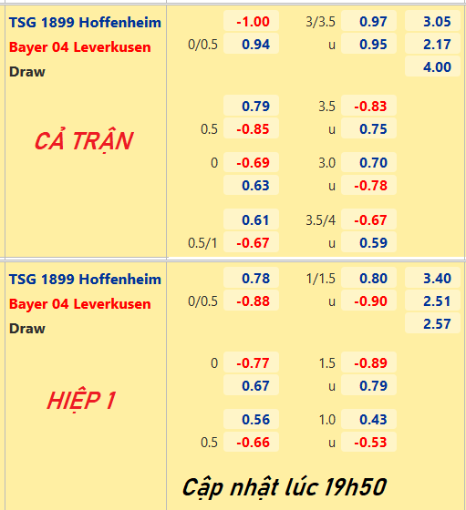 CHỐT KÈO trực tiếp trận Hoffenheim vs Leverkusen, 20h30 ngày 07/5: VĐQG Đức