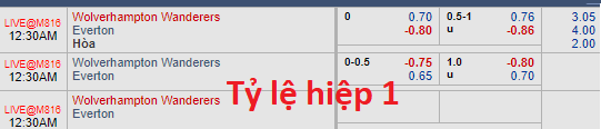 Soi kèo bóng đá Wolves vs Everton