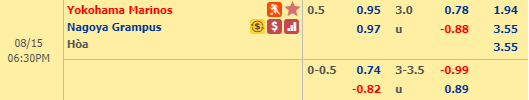 Soi kèo bóng đá Yokohama FM vs Nagoya Grampus, 17h30 ngày 15/8: VĐQG Nhật Bản