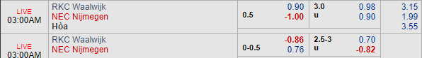 Soi kèo bóng đá RKC Waalwijk vs NEC Nijmegen, 02h00 ngày 24/11: Hạng 2 Hà Lan
