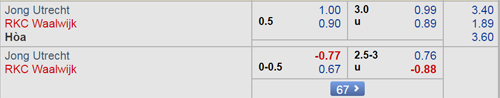 Nhận định Jong Utrecht vs RKC Waalwijk, 02h00 ngày 29/1