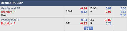 Nhận định Vendsyssel vs Brondby, 01h00 ngày 01/3