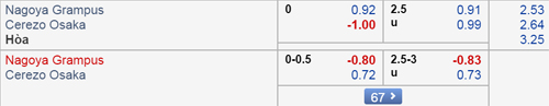 Nhận định Nagoya Grampus vs Cerezo Osaka, 12h00 ngày 02/3