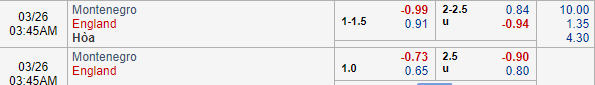 Nhận định bóng đá Montenegro vs Anh, 02h45 ngày 26/03: Vòng loại Euro 2020