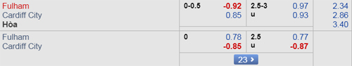 Nhận định Fulham vs Cardiff, 21h00 ngày 27/4