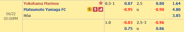 Nhận định bóng đá Yokohama Marinos vs Matsumoto Yamaga, 16h00 ngày 22/6: VĐQG Nhật Bản
