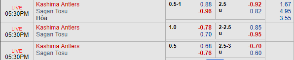 Nhận định bóng đá Kashima Antlers vs Sagan Tosu, 16h30 ngày 20/07: VĐQG Nhật Bản