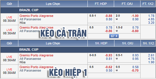 Nhận định bóng đá Gremio vs Athletico Paranaense, 07h30 ngày 15/8: Cúp QG Brazil