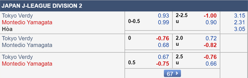 Nhận định Tokyo Verdy vs Montedio Yamagata, 17h00 ngày 18/8