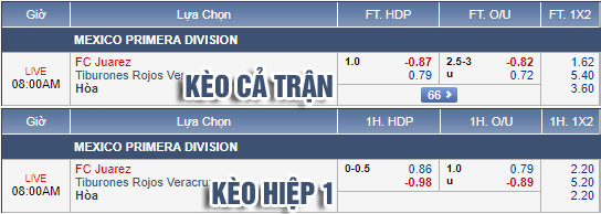 Nhận định bóng đá Juarez vs Veracruz, 07h00 ngày 23/9: VĐQG Mexico