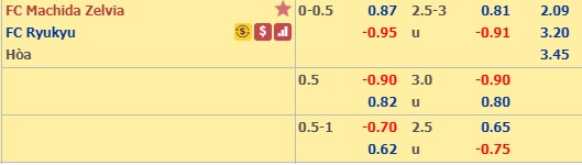 Nhận định Machida Zelvia vs Ryukyu