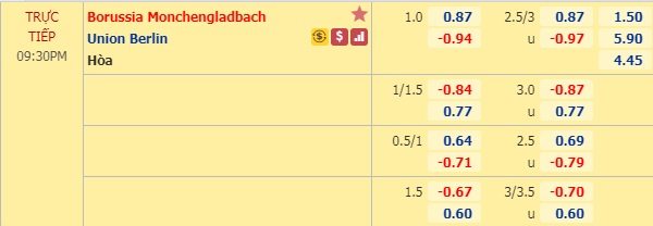 Nhận định soi kèo M'gladbach vs Union Berlin, 20h30 ngày 31/5: VĐQG Đức