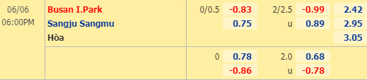 Nhận định bóng đá trận Busan I'Park vs Sangju Sangmu trong khuôn khổ vòng 5 giải VĐQG Hàn Quốc