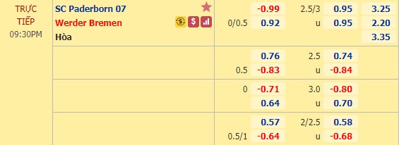 Nhận định soi kèo Paderborn vs Bremen, 20h30 ngày 13/6: VĐQG Đức