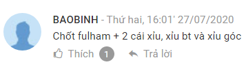 AEGOALer chốt kèo hôm nay, 27/7: BAOBINH chốt Fulham -0 & Under 2