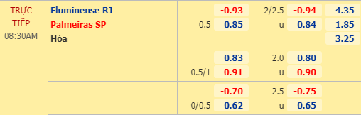 Nhận định soi kèo Fluminense vs Palmeiras, 07h30 ngày 13/08: VĐQG Brazil