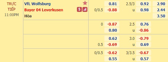 Nhận định soi kèo Wolfsburg vs Leverkusen, 23h00 ngày 20/9: VĐQG Đức