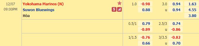 Nhận định bóng đá Yokohama Marinos vs Suwon Bluewings, 21h00 ngày 7/12: Cúp C1 châu Á 