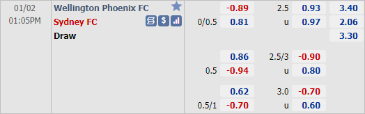 Nhận định bóng đá Wellington Phoenix vs Sydney FC, 13h05 ngày 02/1: VĐQG Australia