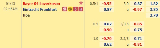 Nhận định bóng đá Leverkusen vs Eintracht Frankfurt, 02h45 ngày 13/1: Cúp quốc gia Đức