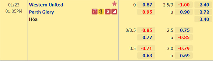 Nhận định bóng đá Western United vs Perth Glory, 13h05 ngày 23/1: VĐQG Australia