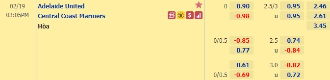 Nhận định bóng đá Adelaide United vs Central Coast, 15h05 ngày 19/2: VĐQG Australia