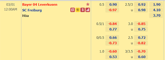 Nhận định bóng đá Leverkusen vs Freiburg, 0h00 ngày 1/3: VĐQG Đức