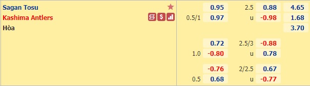 Nhận định bóng đá Sagan Tosu vs Kashima Antlers