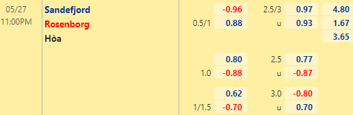 Nhận định bóng đá Sandefjord vs Rosenborg, 23h00 ngày 27/05: VĐQG Na Uy