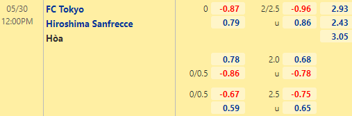 Nhận định bóng đá FC Tokyo vs Sanfrecce Hiroshima, 12h00 ngày 30/05: VĐQG Nhật Bản