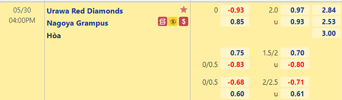 Nhận định bóng đá Urawa Reds vs Nagoya Grampus, 16h00 ngày 30/5: VĐQG Nhật Bản