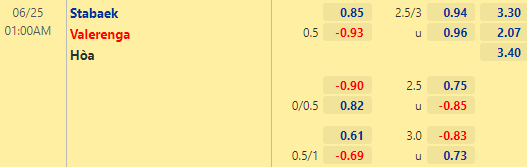 Nhận định bóng đá Stabaek vs Valerenga, 01h00 ngày 25/06: VĐQG Na Uy