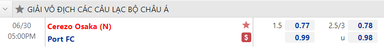 Nhận định bóng đá Cerezo Osaka vs Port FC, 17h00 ngày 30/6: Cúp C1 châu Á