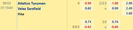 Nhận định bóng đá Atletico Tucuman vs Velez Sarsfield, 07h15 ngày 03/08: VĐQG Argentina