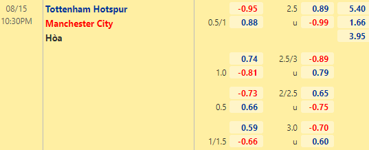 Nhận định bóng đá Tottenham vs Man City, 22h30 ngày 15/08: Ngoại hạng Anh