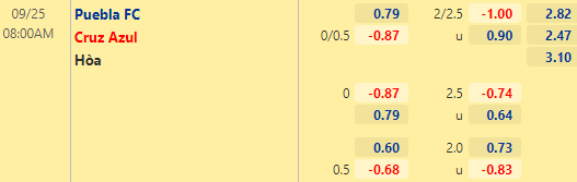 Nhận định bóng đá Puebla vs Cruz Azul, 08h00 ngày 25/09: VĐQG Mexico