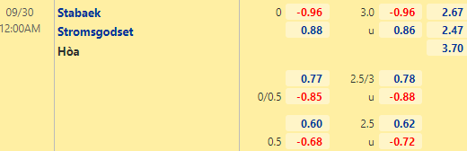 Nhận định bóng đá Stabaek vs Stromsgodset, 00h00 ngày 30/09: VĐQG Na Uy