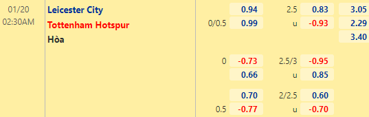 Nhận định bóng đá Leicester City vs Tottenham, 02h30 ngày 20/01: Ngoại hạng Anh