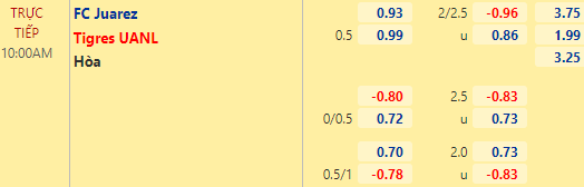 Nhận định bóng đá FC Juarez vs Tigres UANL, 10h00 ngày 26/02: VĐQG Mexico