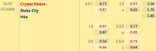 Nhận định bóng đá Crystal Palace vs Stoke City, 02h30 ngày 02/03: Cúp FA Anh