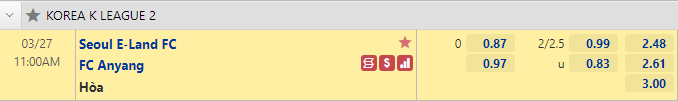 Nhận định bóng đá Seoul E-Land vs Anyang, 11h00 ngày 27/3: Hạng 2 Hàn Quốc