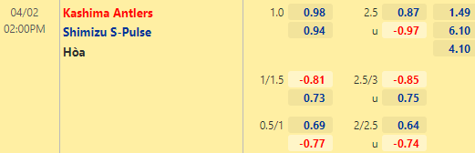 Nhận định bóng đá Kashima Antlers vs Shimizu S-Pulse, 14h00 ngày 02/04: VĐQG Nhật Bản