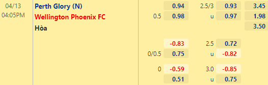 Nhận định bóng đá Perth Glory vs Wellington Phoenix, 16h05 ngày 13/04: VĐQG Australia