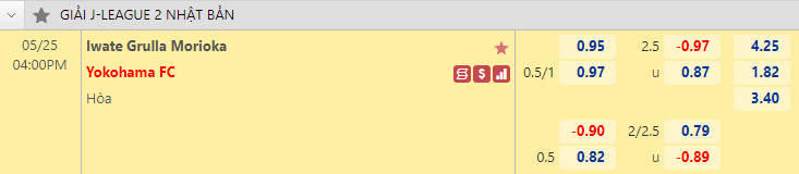 Nhận định bóng đá Grulla Morioka vs Yokohama FC, 16h00 ngày 25/5: Hạng 2 Nhật Bản