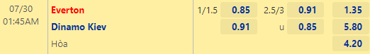 Nhận định bóng đá Everton vs Dinamo Kiev, 01h45 ngày 30/07: Giao hữu CLB