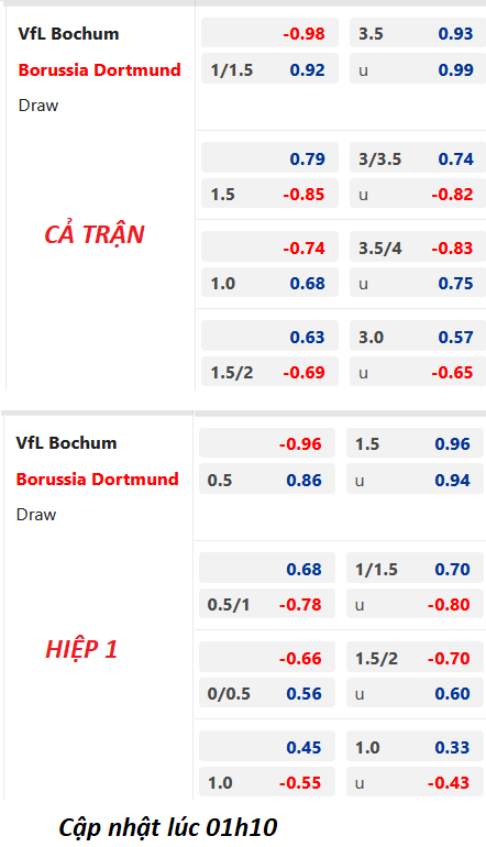Chốt kèo trực tiếp trận Bochum vs Dortmund, 01h30 ngày 29/4: VĐQG Đức