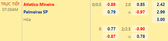Nhận định bóng đá Atletico Mineiro vs Palmeiras, 07h30 ngày 04/08: Copa Libetadores