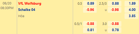 Nhận định bóng đá Wolfsburg vs Schalke, 20h30 ngày 20/08: VĐQG Đức